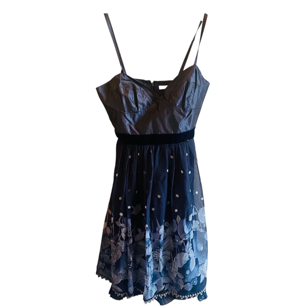 REBECCA TAYLOR Silk Floral Cocktail Dress Whimsigoth Fairycore